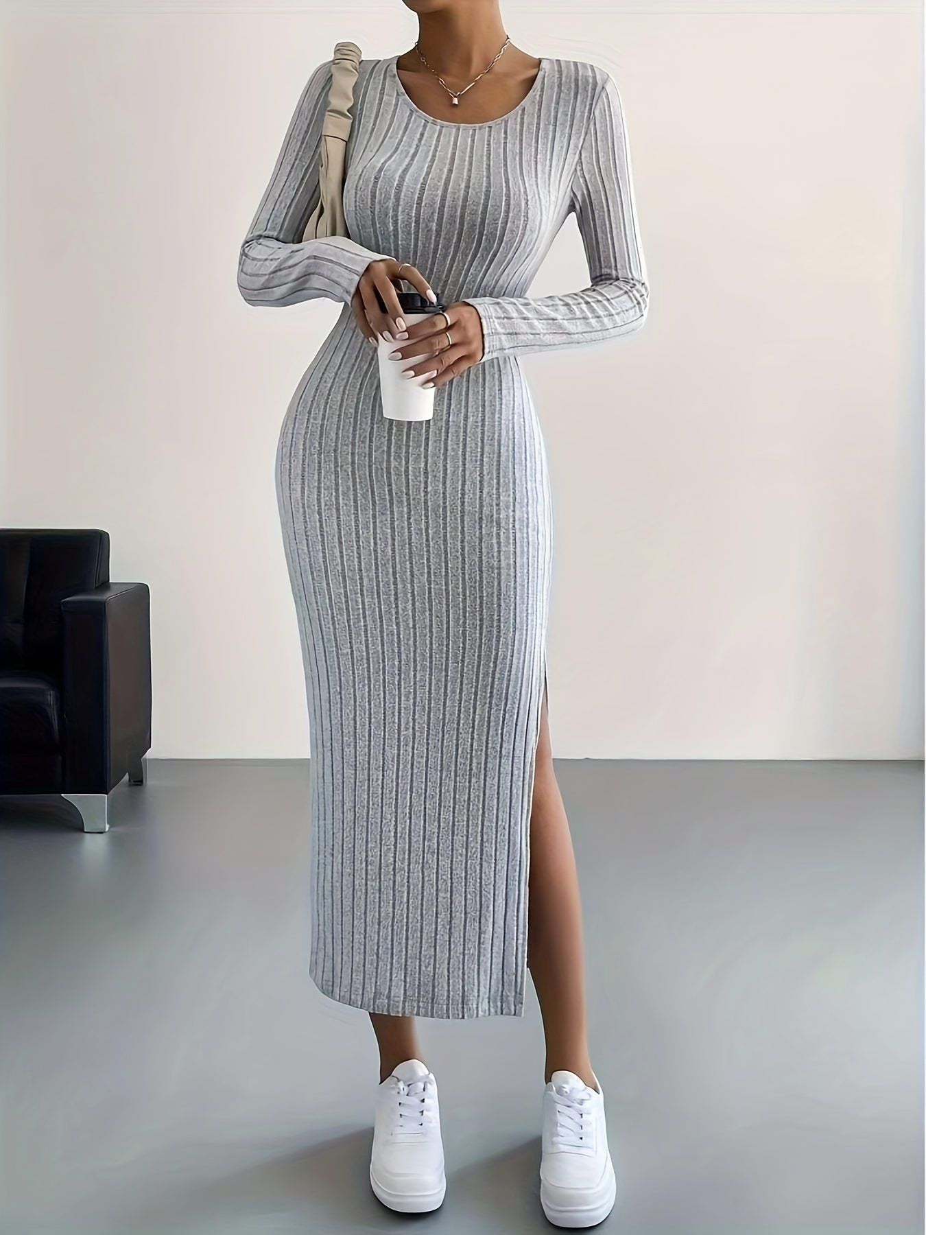 Ribbed Elegance Dress