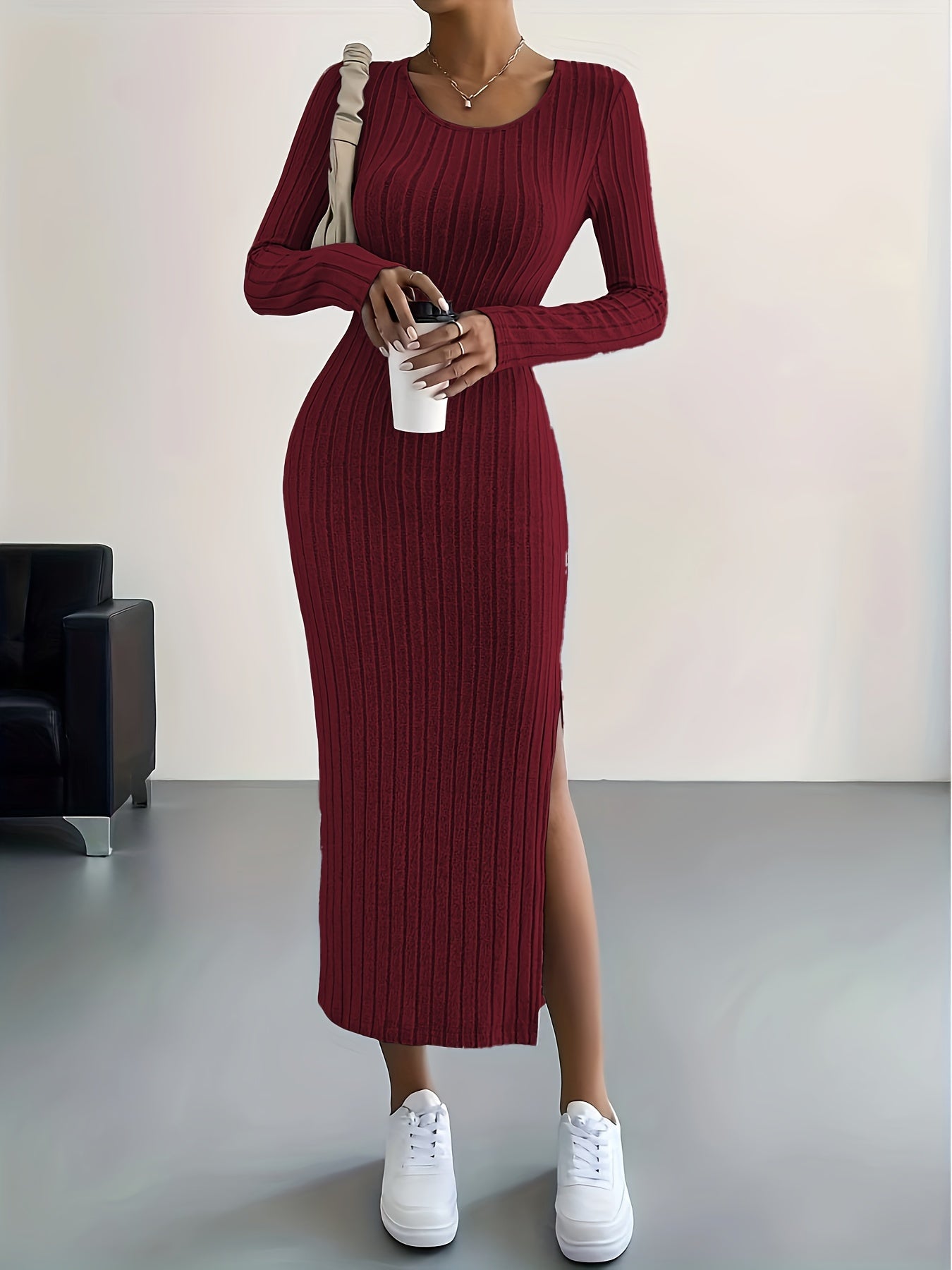 Ribbed Elegance Dress