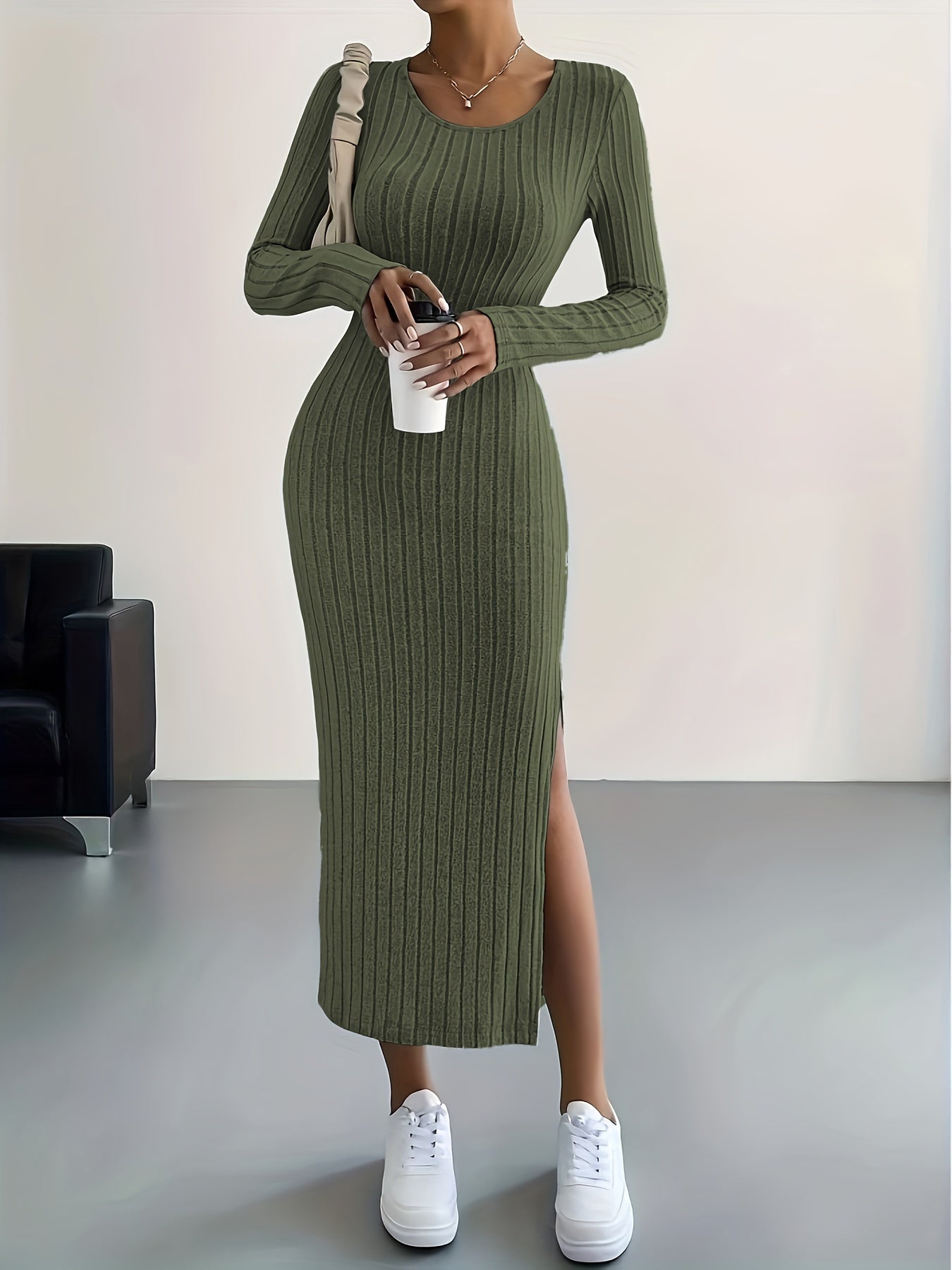 Ribbed Elegance Dress